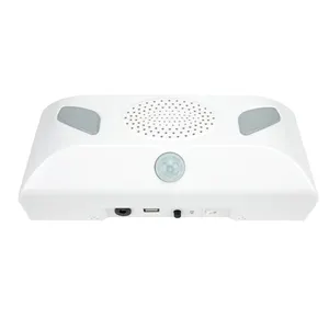 10W inalámbrico al aire libre impermeable sonido voz alarma Sensor de movimiento sonido y luz microondas Sensor sirena alarma para alerta de seguridad