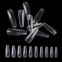 500 pièces/boîte presse sur ongles boîte paquet acrylique court marque privée gros ongles conseils presse