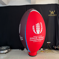 Ballon de rugby gonflable de 2,5 m de haut pour la course de football avec impression de logo