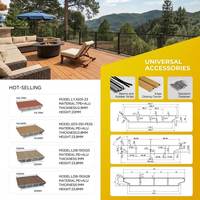 Planche de terrasse en aluminium robuste pour piscine, fixation dissimulée, revêtement composite à âme en aluminium pour patio extérieur