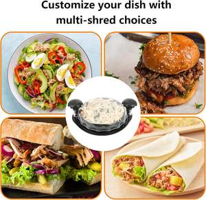 เครื่องบดเนื้อไก่แบบพลาสติกพร้อมฝาปิดใสสำหรับบดเนื้อวัว เนื้อหมู ไก่ บดละเอียด ไม่ติดกระทะ ทำความสะอาดง่าย - Product Image 4