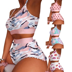 Kadınlar için iki parçalı rahat pijama kadın pijama pijama seti - Product Image 1