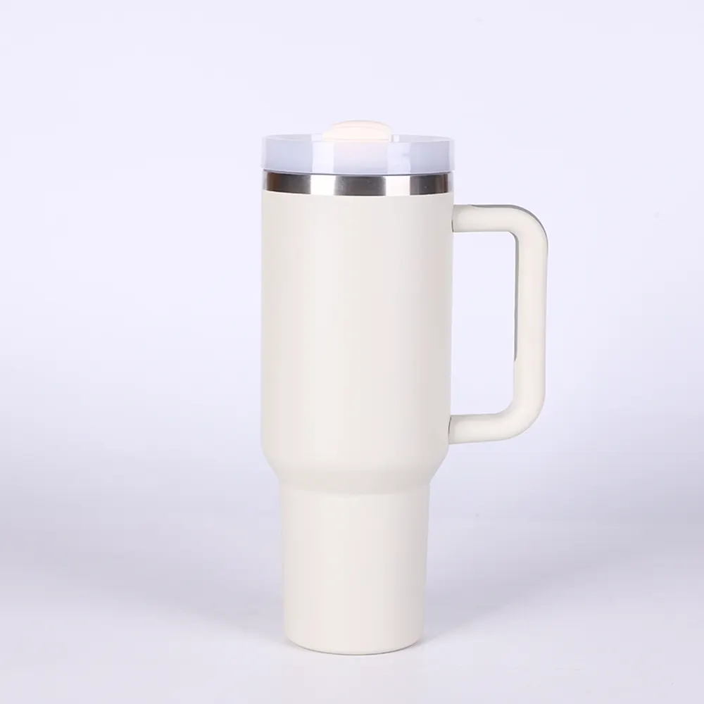 Bouteille d'eau thermos isolante en acier inoxydable à double paroi Offre Spéciale gobelets de 40 oz avec poignée