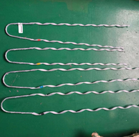 Fuerza de tracción accesorios de fibra óptica ADSS preformado dead end juego de tensión helicoidal para cable redondo de 6 ~ 16mm