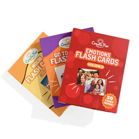 Fabrication sur mesure de cartes de jeu de mots d'animaux émotionnels en papier, cartes flash pour enfants, cartes flash pour l'âge préscolaire