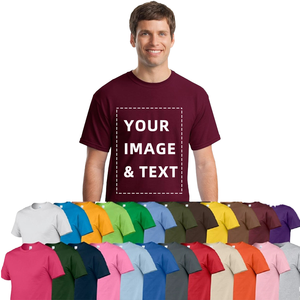 เสื้อยืดผู้ชายผ้าฝ้าย 100% แบบเรียบ แขนสั้น ทรงเข้ารูป สีขาว สีดำ ไม่มีโลโก้-ขายส่ง - Product Image 2