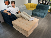 Canapé modulable personnalisable en tissu multicolore pour salon – Collection Hot Furniture