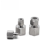 Conector de Tubo de Compresión de Doble Férula Recto con Rosca Hembra BSP de Acero Inoxidable 304 de 1/4\", 1/2\", 3/8\" de Alta Calidad