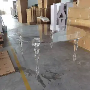 Acryl transparenter runder Tisch klarer Couch tisch für Essen und Hochzeit