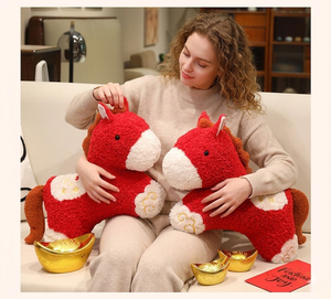 Aika Premium Festive Super Soft Plush Stress Relief Horse Stuffed Animal Toys 55cm Wholesale Gift - Product Image 5