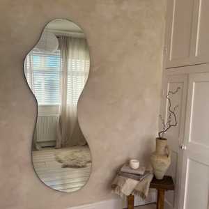 <strong>Pond</strong> Shaped 4mm Silver <strong>Mirror</strong> Living Room Frameless Irregular Bathroom Wall <strong>Mirror</strong> - Product Image 4
