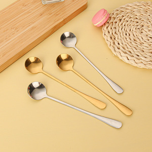 Stainless steel spoon long handle <b>ice</b> spoon 1010 <b>ice</b> tip <b>ice</b> round stirring spoon, honey spoon mug gift spoon - Product Image 2