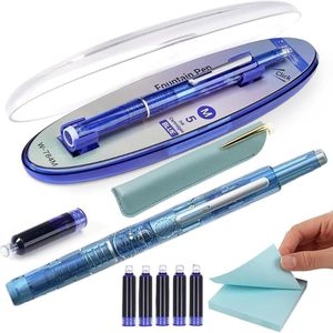 Juego de plumas estilográficas con cartuchos de tinta, punta azul M, regalo para escritura de oficina - Product Image 4