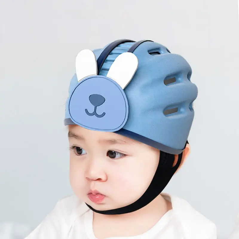 Capacete de proteção infantil para crianças, capacete ajustável para evitar colisões, proteção de segurança respirável para crianças e crianças, desenho animado
