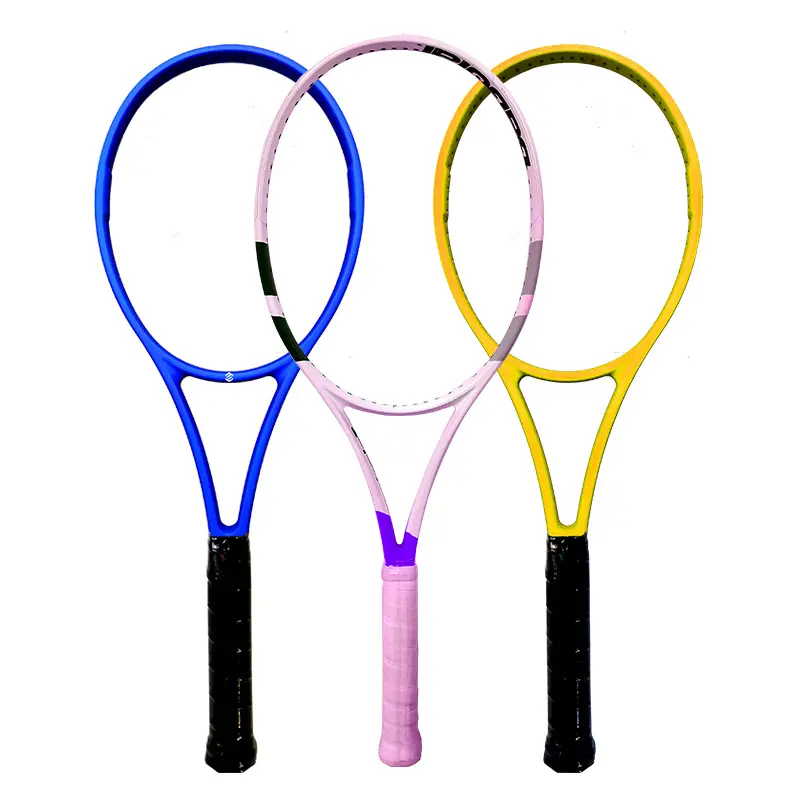 Hot Koop Nylon String Triple Schokabsorberende Handvat Carbon Fiber Tennis Racket Voor Verkoop