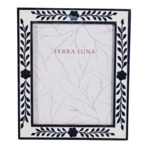 Cornice Fotografica in Legno con Motivo Terra Luna 8x10 Pollici Design Floreale Decorazione Casa - Product Image 1