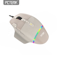 Souris de jeu filaire ergonomique pour droitier, best-seller, avec bouton silencieux programmable, éclairage RGB, lecteur optique, USB 2.0