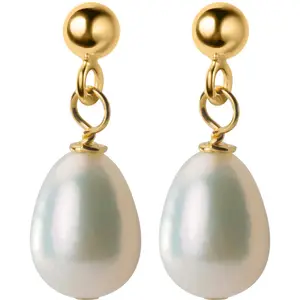 Elegant Waterdrop Freshwater Pearl 925 Sterling Silver Dangling Earrings
