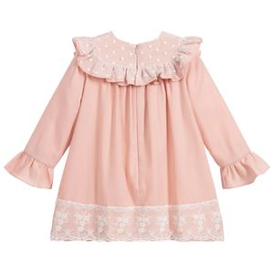 <span class=keywords><strong>Elegante</strong></span> spotty del merletto volant maniche in cotone piccolo bambino vestito dalla ragazza - Product Image 3