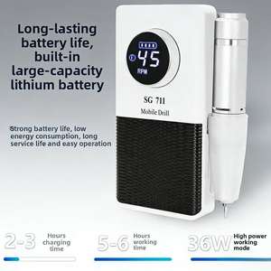 Lima y pulidora de uñas eléctrica pequeña y práctica de 0-45000 RPM con múltiples enchufes (EE. UU./Reino Unido) y almacenamiento USB, herramienta de manicura. - Product Image 2