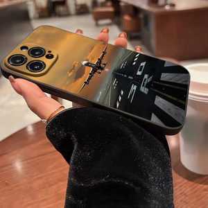 เคสโทรศัพท์มือถือขอบตรงพิมพ์ลายเครื่องบินตกสำหรับ <span class=keywords><strong>iPhone</strong></span> x XR <span class=keywords><strong>XS</strong></span> 11 12 13 14 15 16 17 PRO <span class=keywords><strong>MAX</strong></span> - Product Image 4