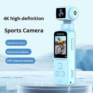 5K WiFi Pocket Action <b>Camera</b> 270 Rotatable Lens External Microphone 1.33 Inch Screen Waterproof Case Face Tracking <b>Mini</b> Vlog Cam - Product Image 4