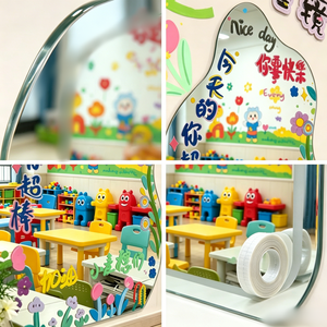 Specchio Acrilico di Lusso Art Déco Irregolare Fatto a Mano, Infrangibile e Antiurto per Bambini - Product Image 3