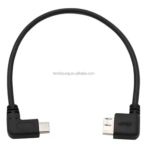 90 градусов USB3.<span class=keywords><strong>1</strong></span> <span class=keywords><strong>Type</strong></span> <span class=keywords><strong>C</strong></span> на USB3.0 Micro B кабель 5 Гбит/с разъем для передачи данных адаптер для жесткого диска камеры сотового телефона - Product Image 1