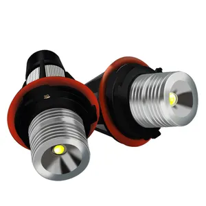 LED CanbusエラーフリーカーアイズライトヘッドライトランプE90E92 E82 E60 E70 X5E71フォグライトホワイトC0071
