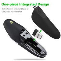 Presentador USB Inalámbrico con Control Remoto y Puntero para Presentaciones de PowerPoint, Clicker para Facilitar el Clic y la Navegación