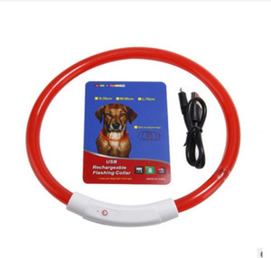 Collier lumineux pour chien réglable, anti-perte, couleur unie, câble de charge USB, design moderne, collier LED rechargeable par USB - Product Image 6