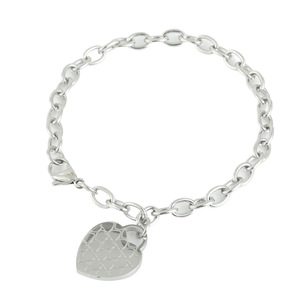 Women's <b>Silver</b> Heart <b>Charm</b> <b>Bracelet</b> Tibetan <b>Silver</b> Chain Gift Jewelry 219016 - Product Image 1