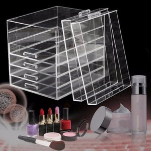 7 livelli acrilico dei monili di trucco cosmetico <span class=keywords><strong>box</strong></span> con pull-out cassetti