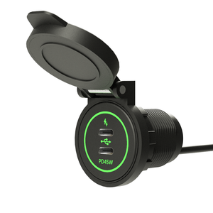 Chargeur USB double 3 ports QC3.0 PD Prise de charge rapide USB 12-24V Matière plastique pour bateaux et ordinateurs portables/smartphones - Product Image 2