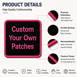Servicio Integral de Fábrica ODM OEM Diseño Personalizado Logotipo Borde Merrow Parches Bordados Termoadhesivos Accesorios de <span class=keywords><strong>Ropa</strong></span> - Product Image 2