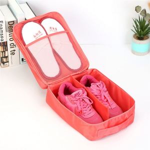 Sac de rangement pour chaussures à cordon de serrage à faible MOQ, sac de voyage étanche et visible pour chaussures, pochette à chaussures anti-poussière à 3 compartiments - Product Image 4