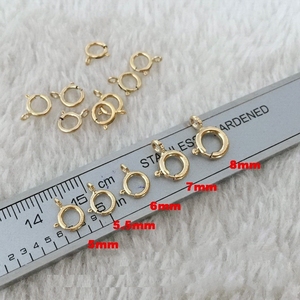 Grande Promotion Fermoirs Anneaux à Ressort en Or Rempli 14K pour Bracelets, Colliers et Création de Bijoux – Tailles 5mm, 5.5mm, 6mm, 7mm - Product Image 3