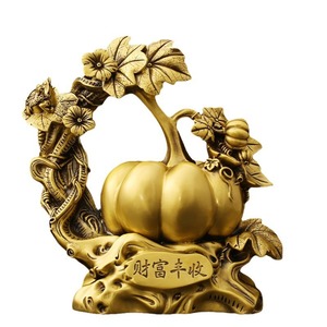 Juego de Calabazas de Cobre 'Cobertura de Riqueza' con Rana Dorada, Estilo Tradicional Chino, para el Hogar, de Fabricante - Product Image 1
