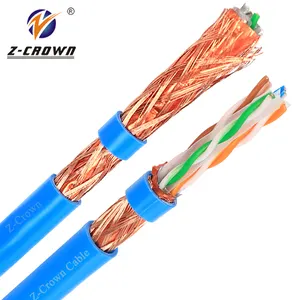 26AWG 브레이드 cat6 점퍼 에테르 cat6e rj45 씬 네트워크 트위스터 이더넷 케이블