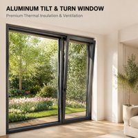 Ventanas Abatibles y Oscilobatientes de Aluminio Premium, Alto Aislamiento Térmico y Ventilación, Diseño Moderno, Ventanas Panorámicas para el Hogar