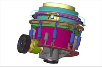 Concasseur à cône hydraulique multicylindre JIANYE HPT200, moteur 160 kW, capacité 90-250 T/h pour l'exploitation minière
