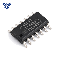 74HC00D 653 Port NAND quadruple à 2 entrées, circuit intégré logique numérique SOIC-14, CMOS haute vitesse et faible consommation, série 74HC, 2V à 6V, montage en surface