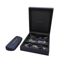 Plateaux à lunettes de luxe Emballage souple Ensemble de mallettes de rangement pour lunettes multiples Boîtes de présentation pour lunettes de soleil