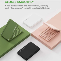 Keyboard portabel 68 tombol, kibor lipat Ultra ramping dapat diisi ulang tanpa kabel, cocok dengan IOS Android Windows ponsel pintar