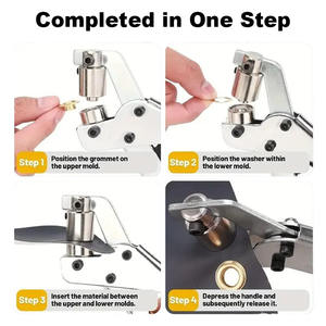 Portable Sans Effort De Poche Installation Oeillets Bouton <span class=keywords><strong>Pince</strong></span> En Cuir <span class=keywords><strong>Rivet</strong></span> Boucle En Acier Inoxydable Oeillets Trou Outils À Main - Product Image 3