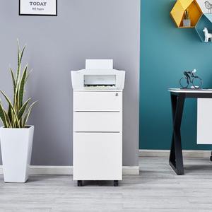Gabinete de almacenamiento de archivos móvil de acero de diseño moderno con ruedas Bajo debajo del escritorio Gabinete de archivo de hierro de oficina Opción de piso a techo - Product Image 5