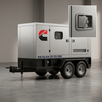 Groupe électrogène diesel Cummins 50 kW/62,5 kVA à démarrage automatique, sur remorque, silencieux, diverses sorties AC 380/400, ATS, prix abordable, triphasé