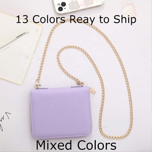 Yihe Best Selling Fine Soft Genuine Leather A7 Cartera con cremallera con ventana de tarjeta de identificación Fly Leaf Gold Ring Embalaje personal disponible - Product Image 2