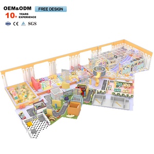High Quality Macaron-Color <b>Indoor</b> Commercial Children's Adventure Playground Equipment Plastic <b>Slide</b> for Shopping Mall Use - Product Image 1