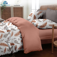 Ensemble de Housse de Couette de Lit en Coton Imprimé 100% Biologique Luxe Cloudland, Impression Personnalisée pour Lit Queen Size
